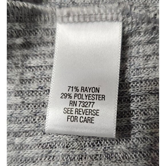 Dana Buchman Long Gray Ribbed Open-Front Cardigan Sz M Casual Comfort Career - Picture 9 of 10